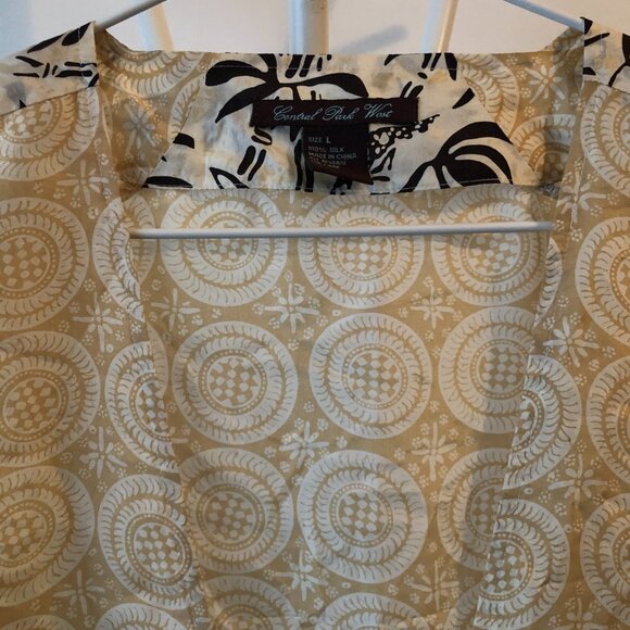 CENTRAL PARK WEST 100% SILK BOHO OPEN TOP KIMONO PATCHWORK L NWOT - Picture 6 of 8